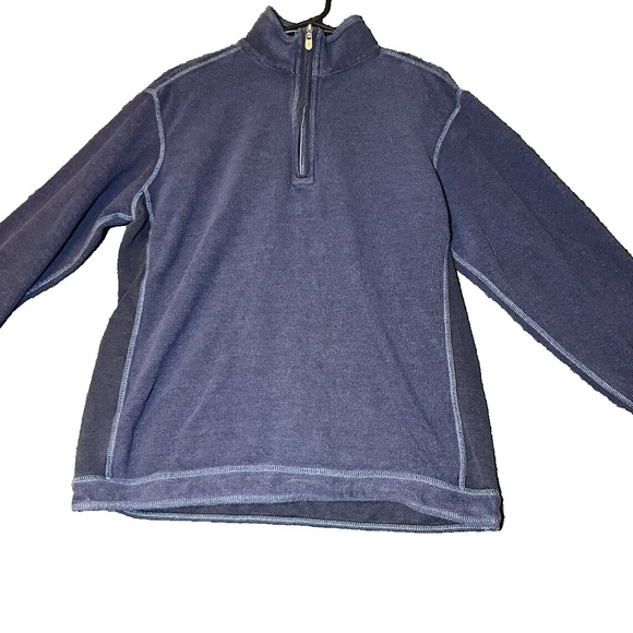 Tommy Bahama 1/4 Zip Pullover Blue Mens Size Large Sweater Long Sleeve Casual - Picture 1 of 9